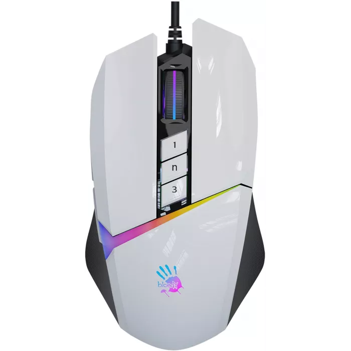 Мышь A4Tech Bloody W60 Max белый оптическая 10000dpi USB 10but (W60 MAX (PANDA WHITE))