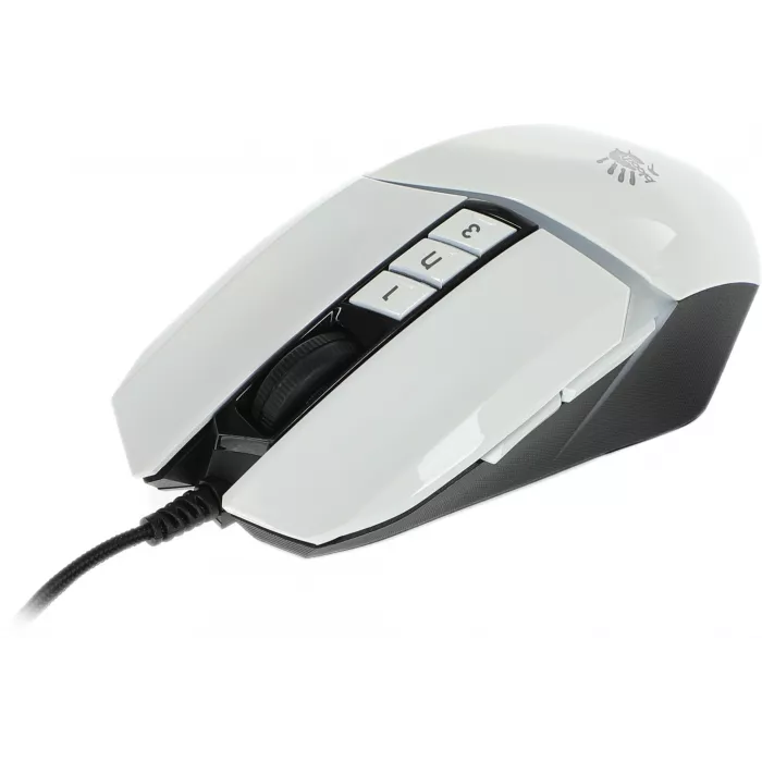 Мышь A4Tech Bloody W60 Max белый оптическая 10000dpi USB 10but (W60 MAX (PANDA WHITE))
