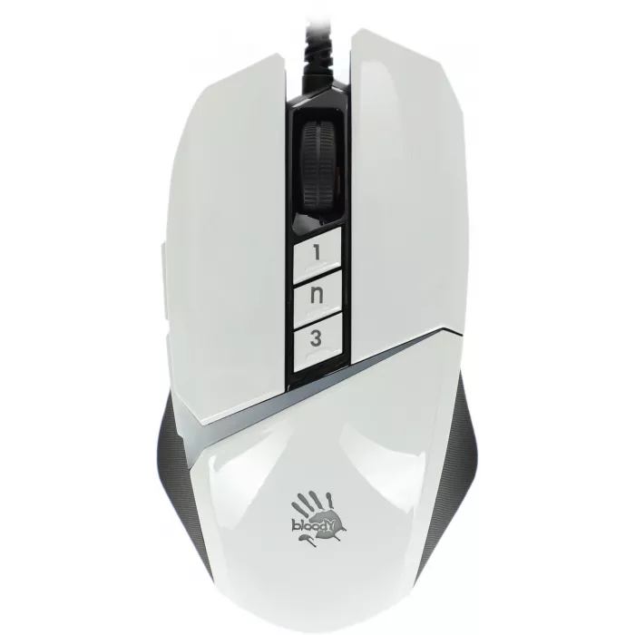 Мышь A4Tech Bloody W60 Max белый оптическая 10000dpi USB 10but (W60 MAX (PANDA WHITE))