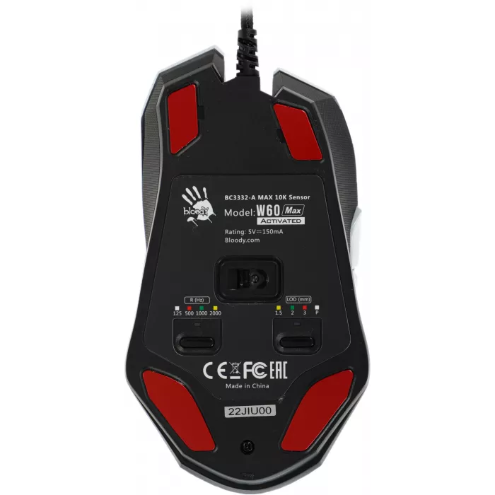 Мышь A4Tech Bloody W60 Max белый оптическая 10000dpi USB 10but (W60 MAX (PANDA WHITE))