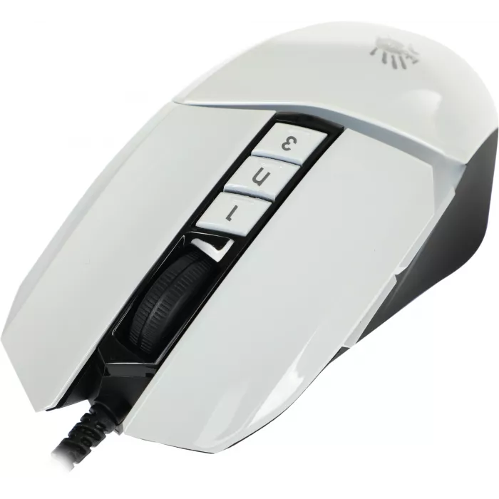 Мышь A4Tech Bloody W60 Max белый оптическая 10000dpi USB 10but (W60 MAX (PANDA WHITE))