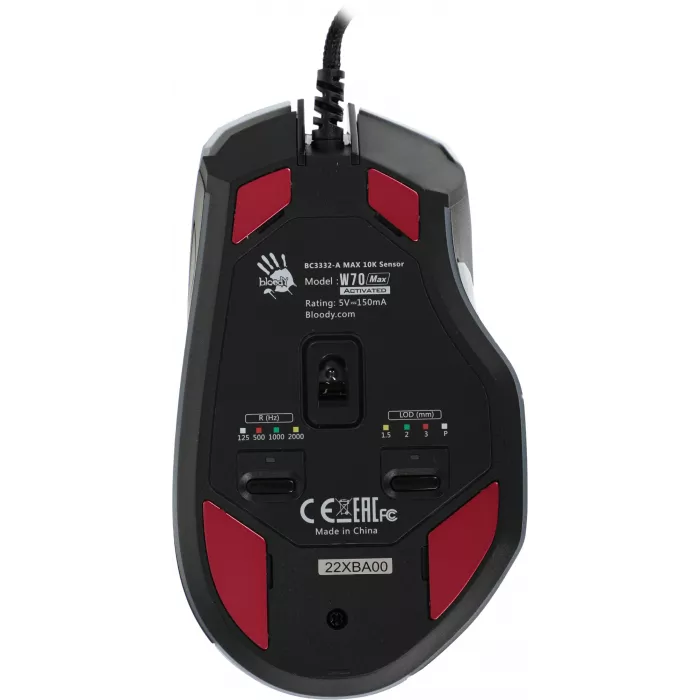 Мышь A4Tech Bloody W70 Max белый/черный оптическая 10000dpi USB 10but (W70 MAX (PANDA WHITE))