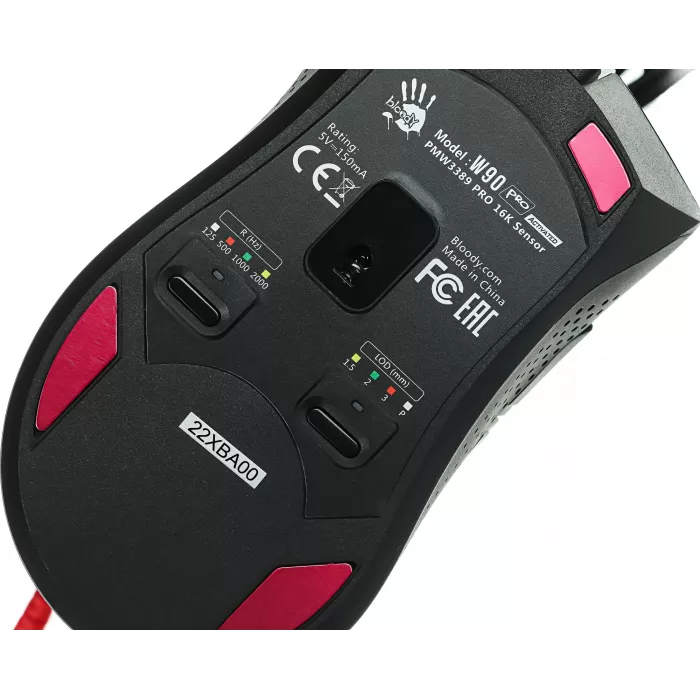 Мышь A4Tech Bloody W90 Pro черный оптическая 16000dpi USB 10but
