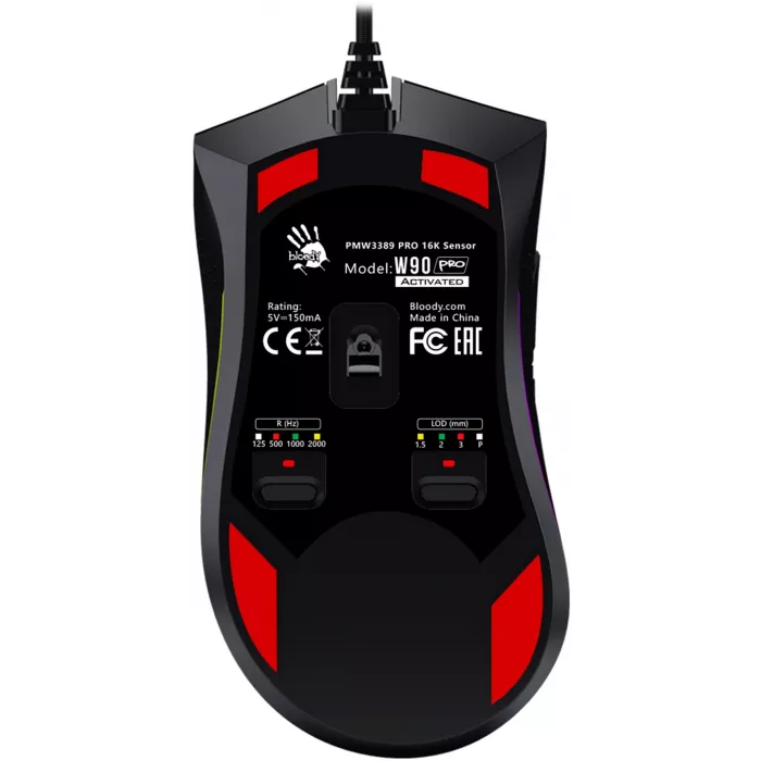 Мышь A4Tech Bloody W90 Pro черный оптическая 16000dpi USB 10but