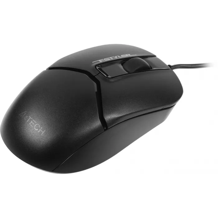 Мышь A4Tech Fstyler FM12S черный оптическая 1200dpi silent USB 3but (FM12S BLACK)