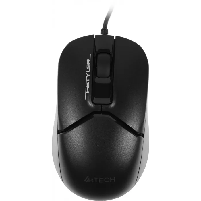 Мышь A4Tech Fstyler FM12S черный оптическая 1200dpi silent USB 3but (FM12S BLACK)