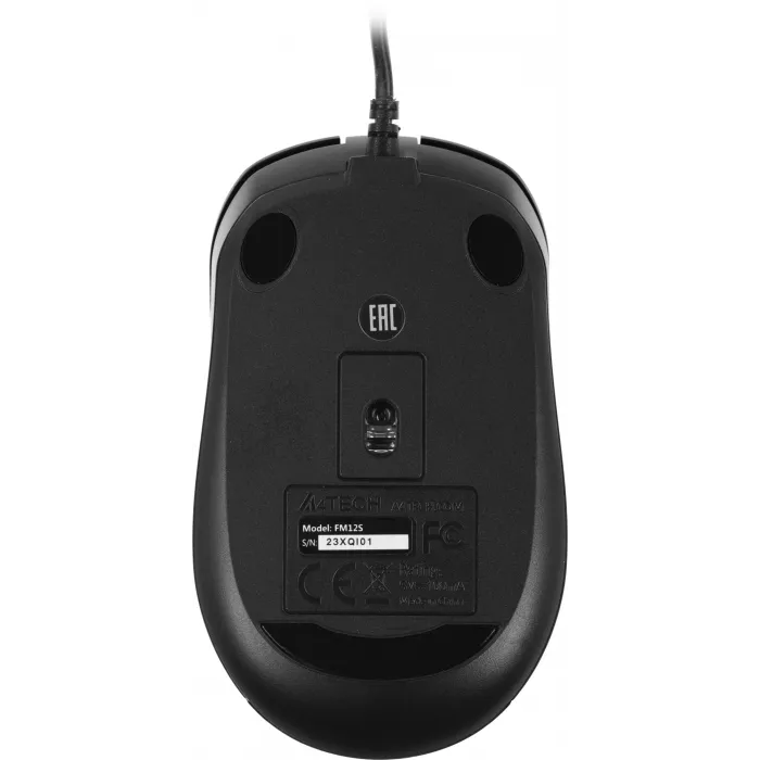 Мышь A4Tech Fstyler FM12S черный оптическая 1200dpi silent USB 3but (FM12S BLACK)