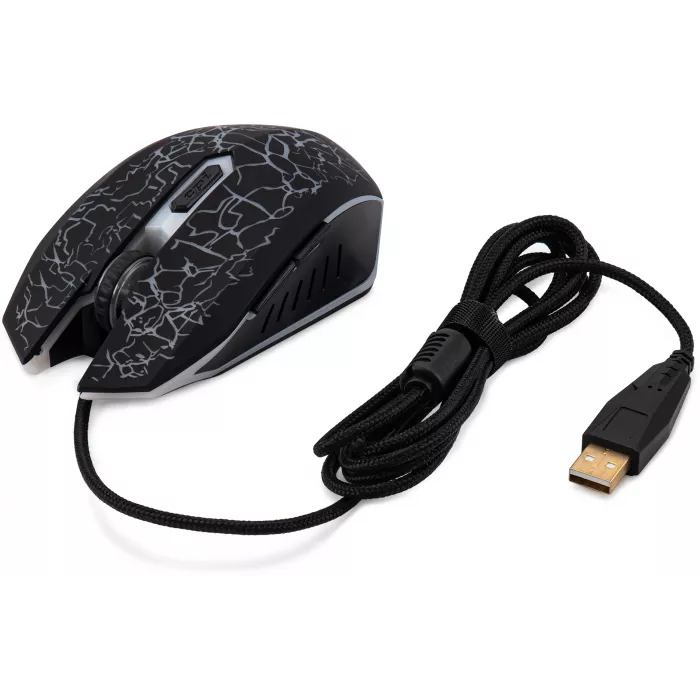 Мышь Оклик 896G черный оптическая 12800dpi USB для ноутбука 5but (1431690)
