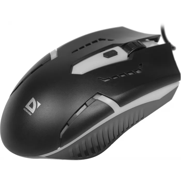 Мышь Defender Hit MB-601 черный оптическая 1200dpi USB 3but (52601)
