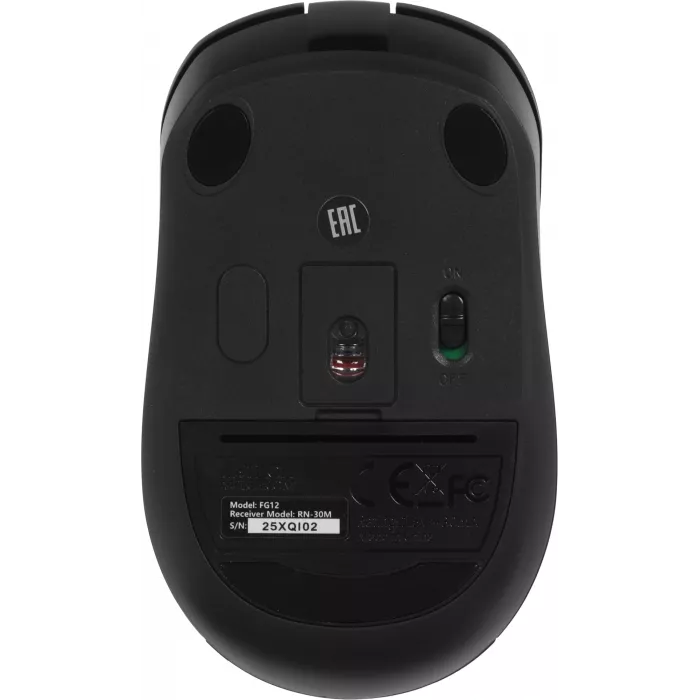 Мышь A4Tech Fstyler FG12 черный оптическая 1200dpi беспров. USB 3but (FG12 BLACK)