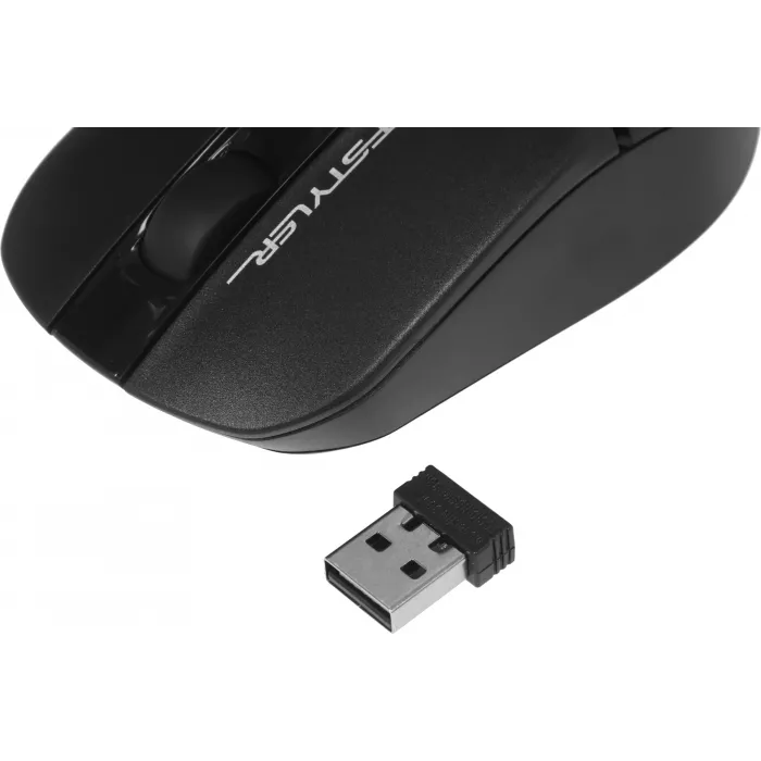 Мышь A4Tech Fstyler FG12 черный оптическая 1200dpi беспров. USB 3but (FG12 BLACK)
