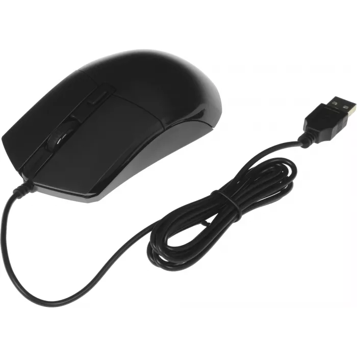 Мышь Оклик 207M черный оптическая 2400dpi USB 4but (1474598)