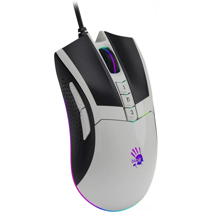 Мышь A4Tech Bloody W90 Max белый/черный оптическая 10000dpi USB 10but (W90 MAX PANDA)