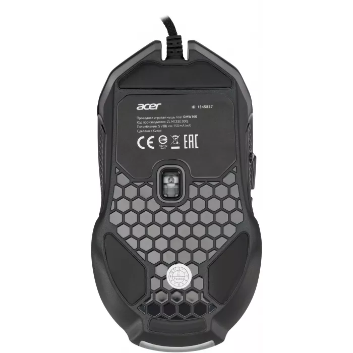 Мышь Acer OMW160 черный оптическая 6400dpi USB 8but (ZL.MCEEE.00Q)