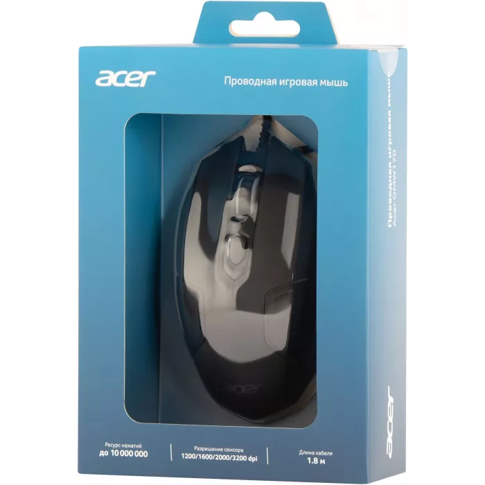 Мышь Acer OMW170 черный оптическая 3200dpi USB 6but (ZL.MCEEE.00R)