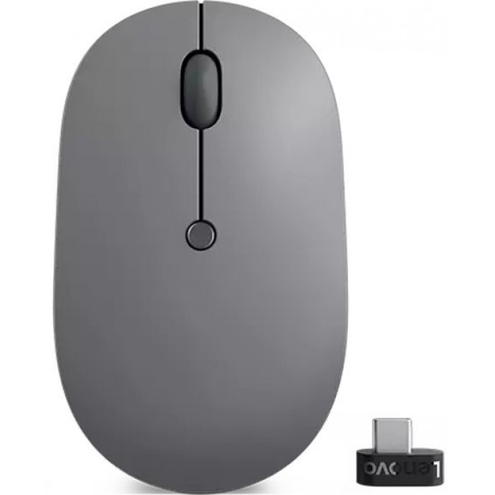 Мышь Lenovo Go серый оптическая 2400dpi беспров. USB-C для ноутбука 3but (GY51C21210)