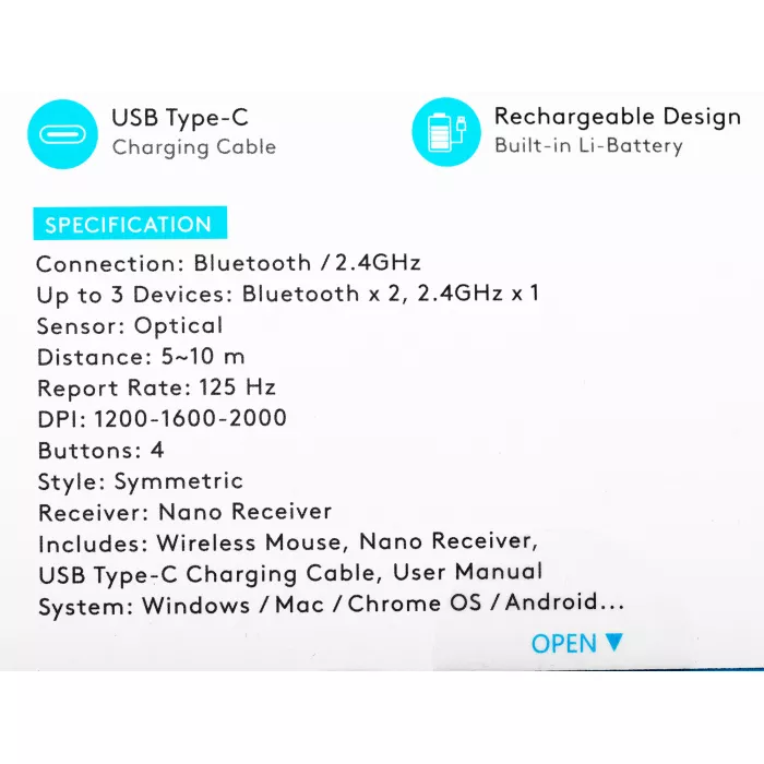 Мышь A4Tech Fstyler FB10C черный оптическая 2000dpi беспров. BT/Radio USB 4but (FB10C STONE BLACK)