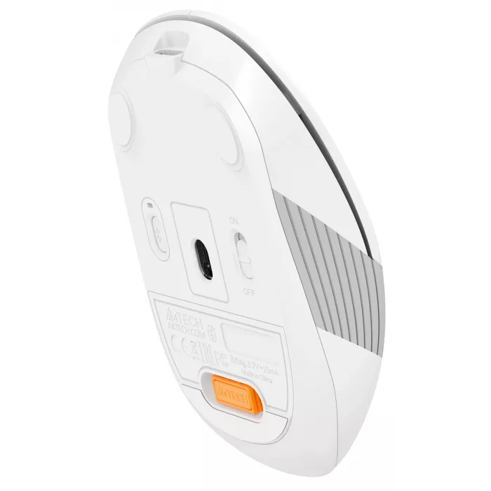 Мышь A4Tech Fstyler FB10C белый/серый оптическая 2000dpi беспров. BT/Radio USB 4but (FB10C GRAYISH WHITE)