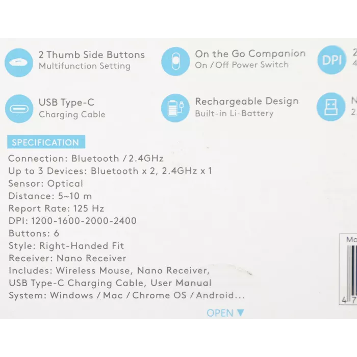 Мышь A4Tech Fstyler FB35C серый/черный оптическая 2000dpi беспров. BT/Radio USB 6but (FB35C SMOKY GREY)