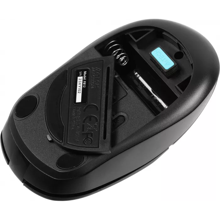 Мышь A4Tech Fstyler FB12 черный оптическая 1200dpi беспров. BT/Radio USB 3but (FB12 BLACK)