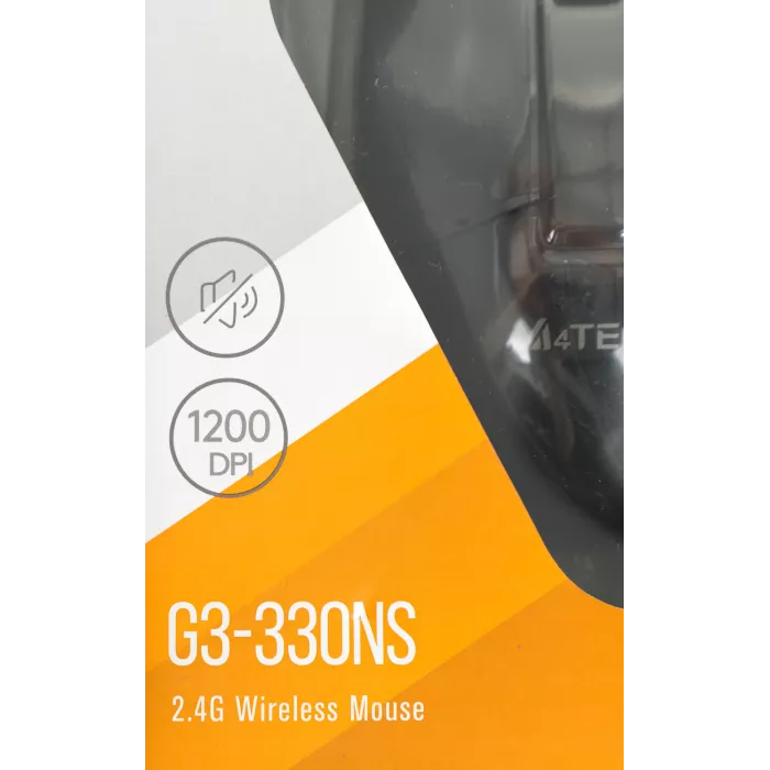 Мышь A4Tech G3-330NS черный оптическая 1200dpi silent беспров. USB 3but