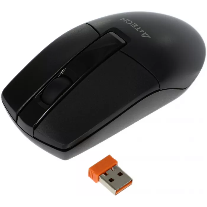 Мышь A4Tech G3-330NS черный оптическая 1200dpi silent беспров. USB 3but