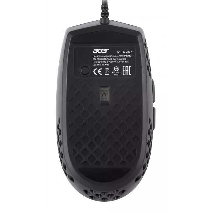 Мышь Acer OMW134 черный оптическая 6400dpi USB 6but (ZL.MCEEE.018)