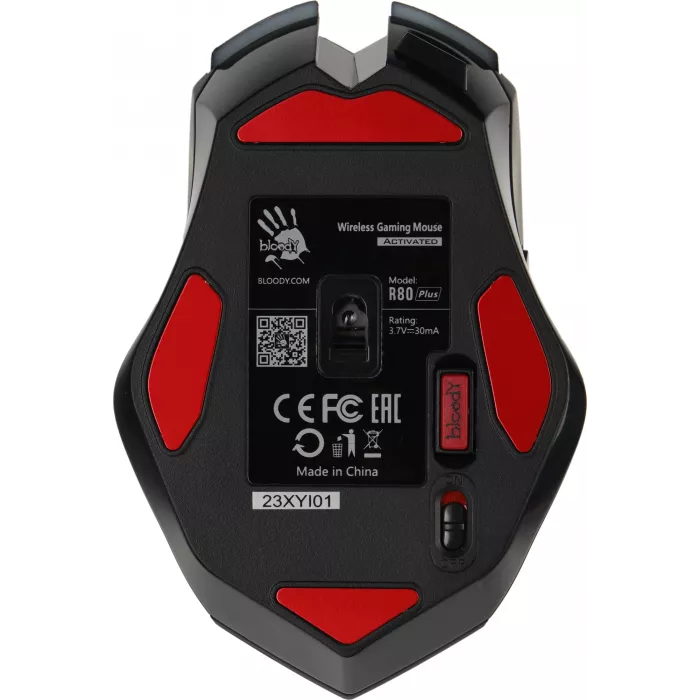 Мышь A4Tech Bloody R80 Plus Skull черный/рисунок оптическая 5000dpi беспров. USB 7but (R80 PLUS (SKULL))