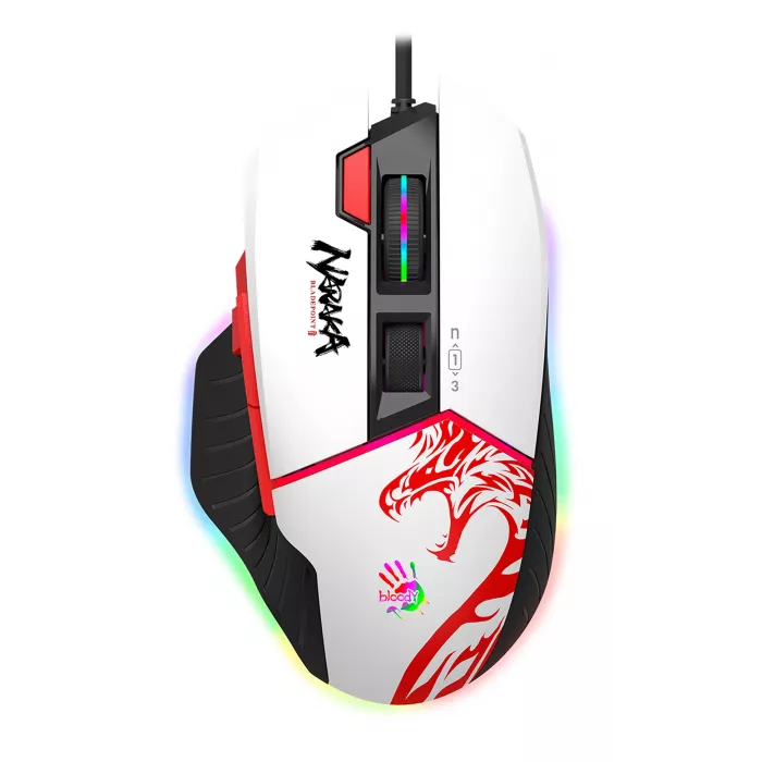 Мышь A4Tech Bloody W95 Max Naraka белый/рисунок оптическая 12000dpi USB 10but