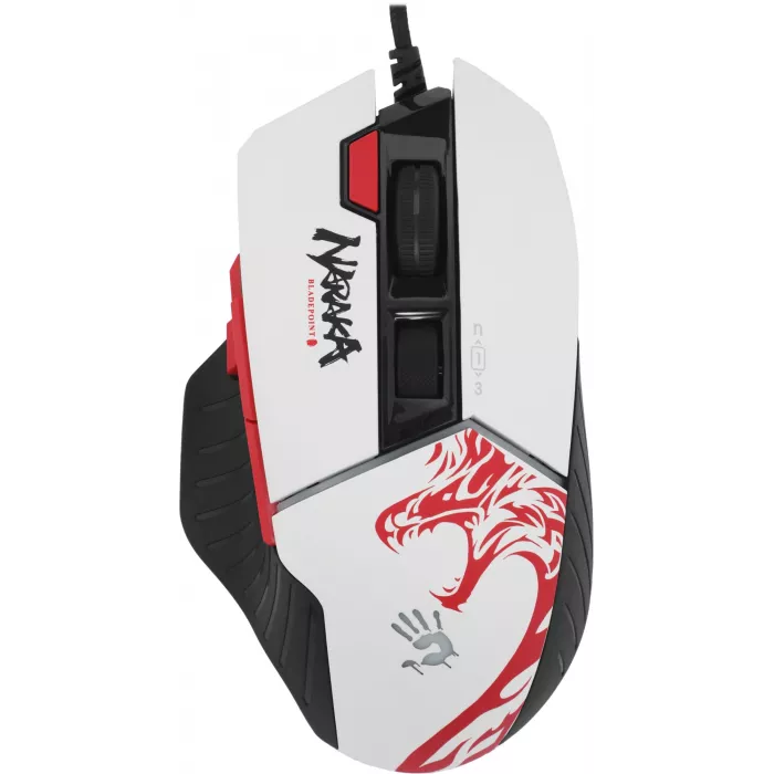 Мышь A4Tech Bloody W95 Max Naraka белый/рисунок оптическая 12000dpi USB 10but
