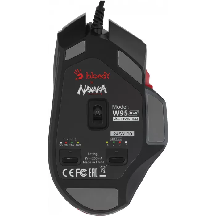 Мышь A4Tech Bloody W95 Max Naraka белый/рисунок оптическая 12000dpi USB 10but