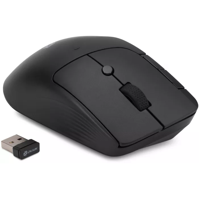 Мышь Оклик 501MW черный оптическая 2400dpi беспров. USB 7but (1877553)