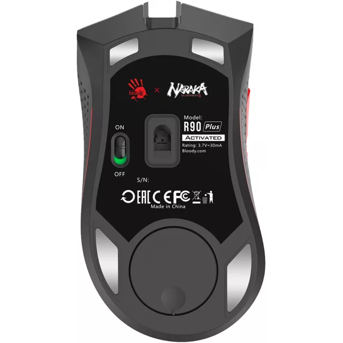 Мышь A4Tech Bloody R90 Plus Naraka белый/рисунок оптическая 5000dpi беспров. USB 7but
