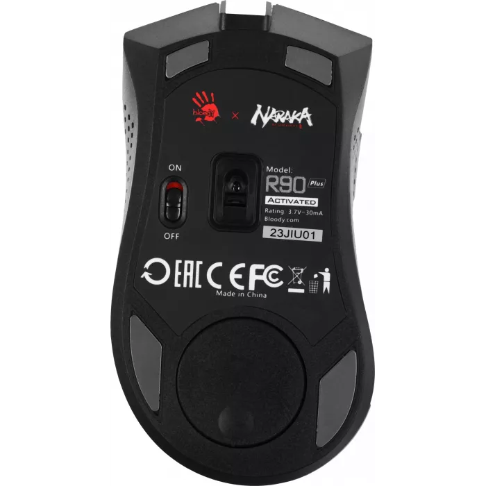 Мышь A4Tech Bloody R90 Plus Naraka белый/рисунок оптическая 5000dpi беспров. USB 7but