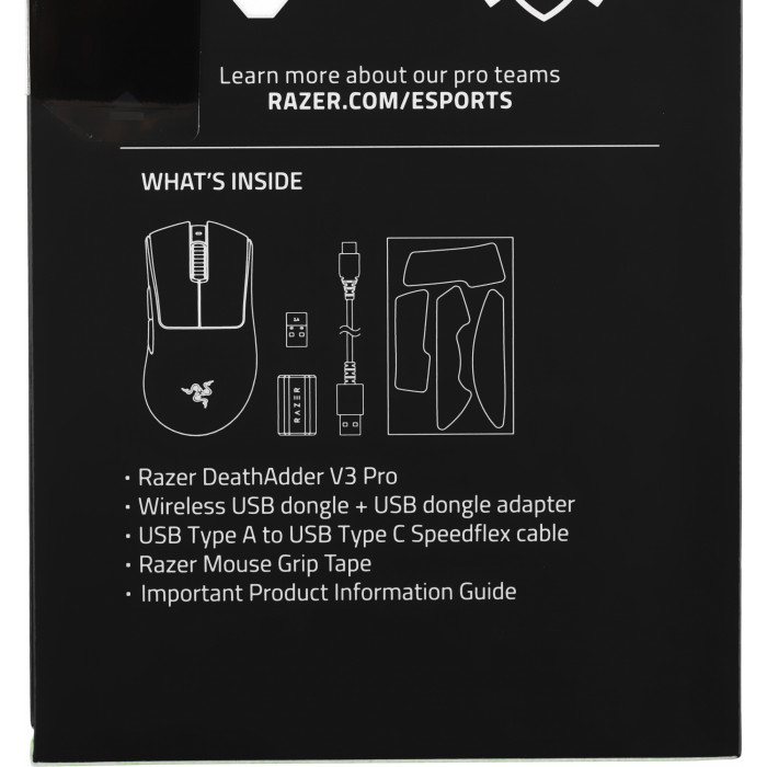 Мышь Razer DeathAdder V3 Pro белый оптическая 30000dpi беспров. USB-C 5but (RZ01-04630200-R3G1)
