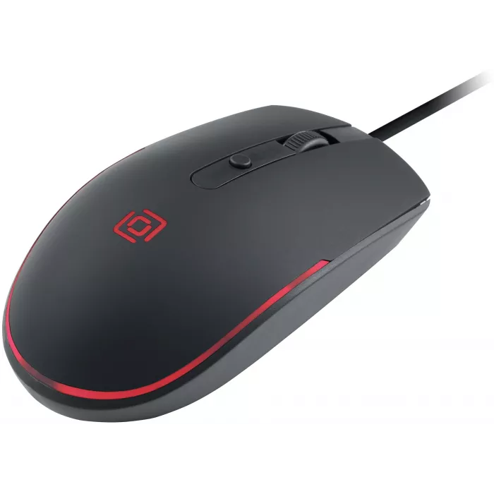 Мышь Оклик 100M черный оптическая 1600dpi USB для ноутбука 4but (1909417)