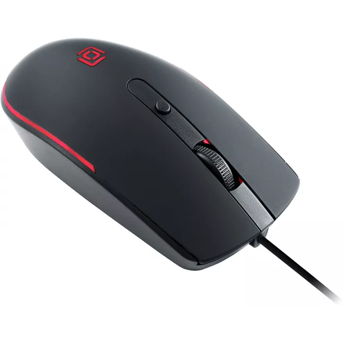 Мышь Оклик 100M черный оптическая 1600dpi USB для ноутбука 4but (1909417)