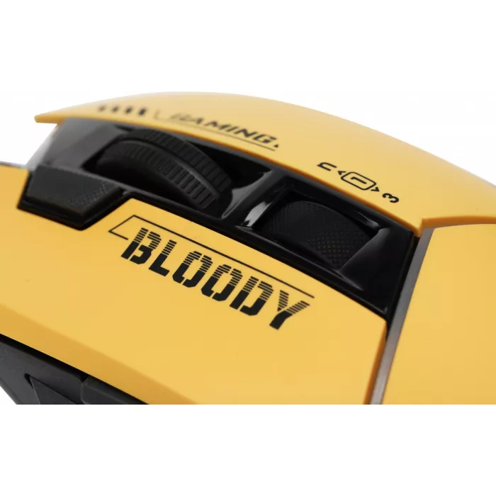 Мышь A4Tech Bloody W95 Max Sports желтый/серый оптическая 12000dpi USB 10but (W95 MAX SPORTS LIME)