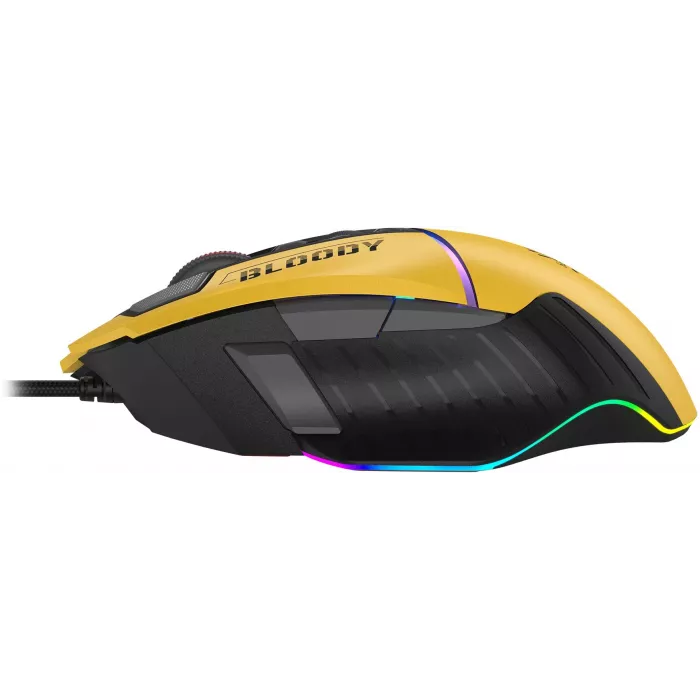 Мышь A4Tech Bloody W95 Max Sports желтый/серый оптическая 12000dpi USB 10but (W95 MAX SPORTS LIME)