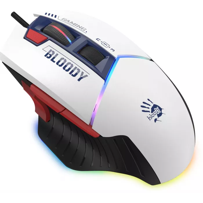 Мышь A4Tech Bloody W95 Max Sports синий/белый оптическая 12000dpi USB 10but (W95 MAX SPORTS NAVY)