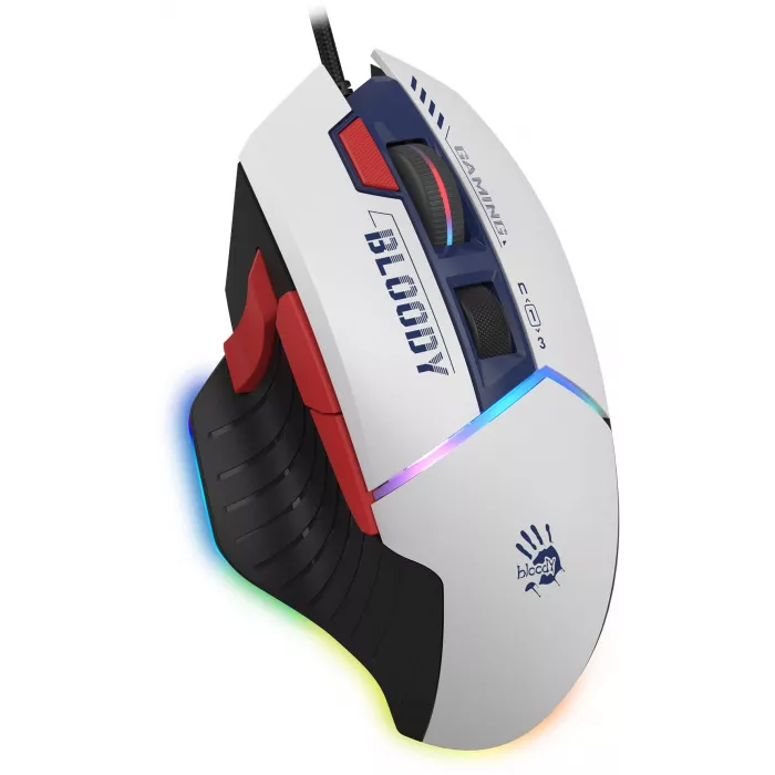 Мышь A4Tech Bloody W95 Max Sports синий/белый оптическая 12000dpi USB 10but (W95 MAX SPORTS NAVY)