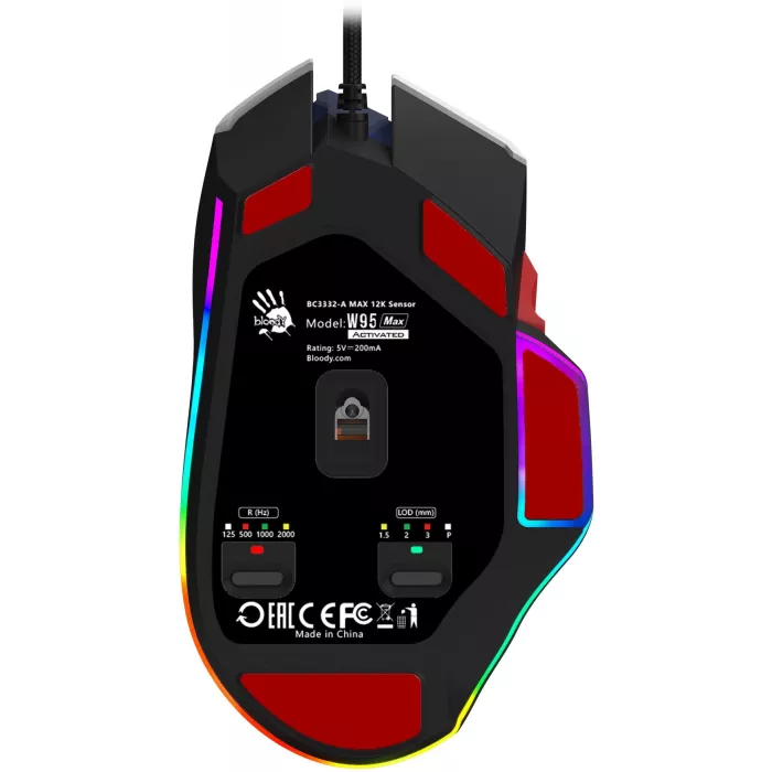 Мышь A4Tech Bloody W95 Max Sports синий/белый оптическая 12000dpi USB 10but (W95 MAX SPORTS NAVY)