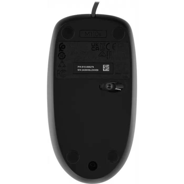 Мышь Logitech M110 Silent черный/серый оптическая 1000dpi USB 2but (910-005502)