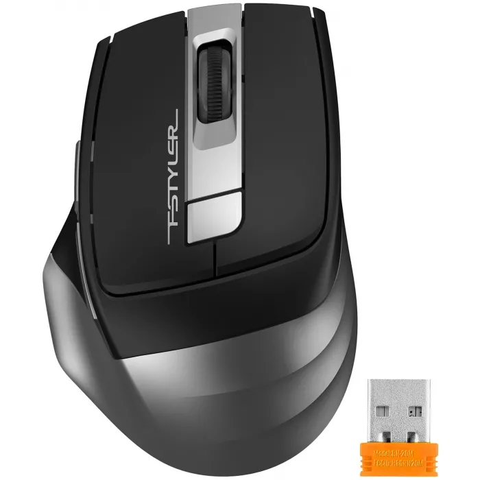 Мышь A4Tech Fstyler FG35S серый/черный оптическая 2000dpi silent беспров. USB 5but (FG35S USB GREY)