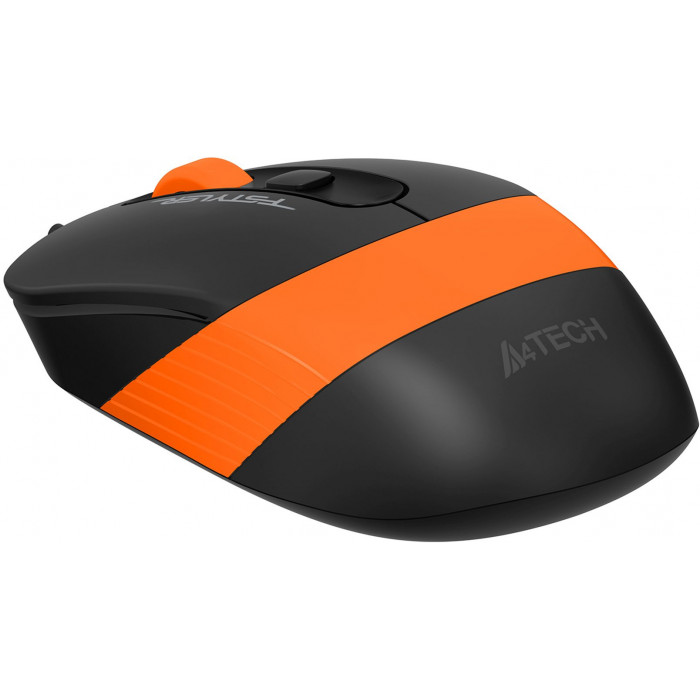 Мышь A4Tech Fstyler FM10S черный/оранжевый оптическая 1600dpi silent USB 3but (FM10S USB ORANGE)