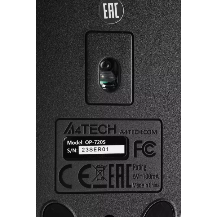 Мышь A4Tech OP-720S черный оптическая 1200dpi silent USB 2but