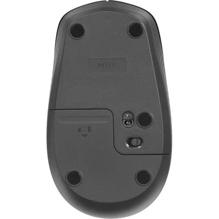 Мышь Logitech M190 черный/темно-серый оптическая 1000dpi беспров. USB 2but (910-005923)