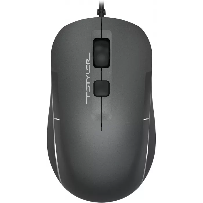 Мышь A4Tech Fstyler FM26 серый/черный оптическая 1600dpi USB для ноутбука 4but (FM26 USB (SMOKY GREY))