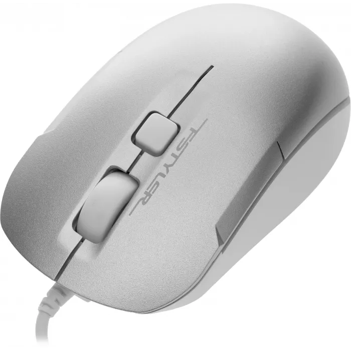 Мышь A4Tech Fstyler FM26 серебристый/белый оптическая 1600dpi USB для ноутбука 4but (FM26 USB (ICY WHITE))