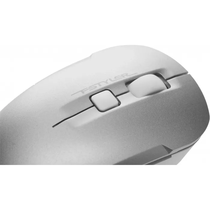 Мышь A4Tech Fstyler FM26 серебристый/белый оптическая 1600dpi USB для ноутбука 4but (FM26 USB (ICY WHITE))